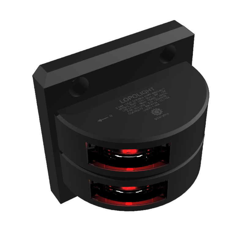 Lopolight NL301-002ST-B 112.5° Port, Double with 2.5m Cable, Black