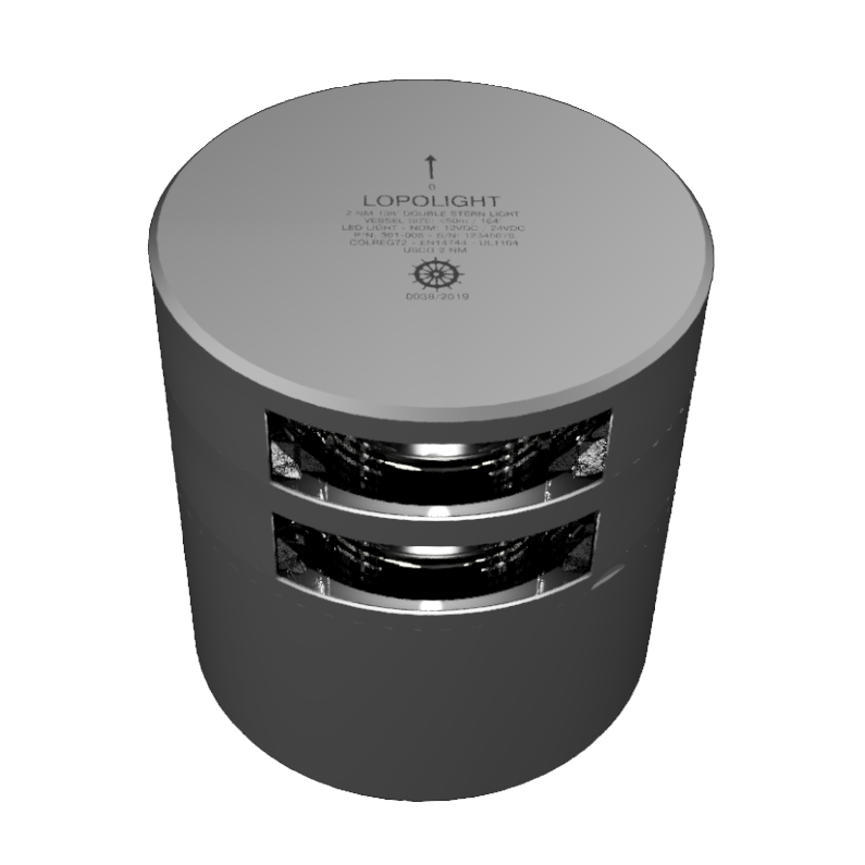 Lopolight NL301-105ST-CD 3nm 135° Stern Light, Double, CD Alu Base