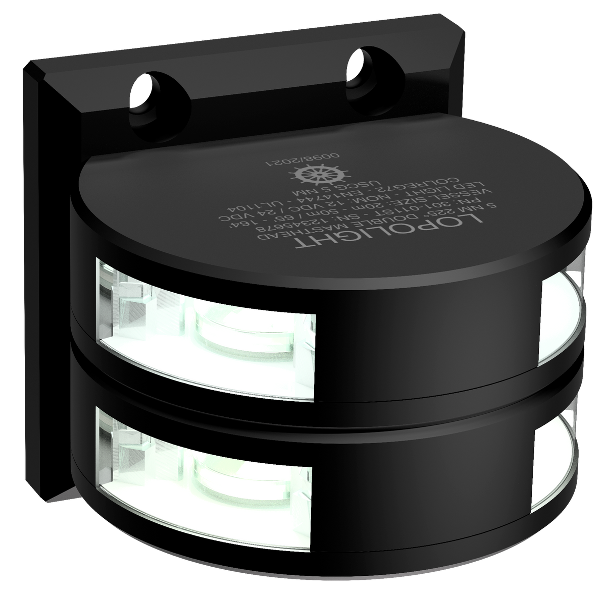 Lopolight NL301-011ST-B 5nm Masthead, Double Vertical Mount, Black