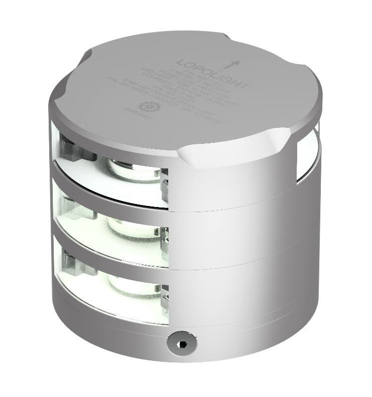 Lopolight NL301-105ST+112G2-UL 3nm Double stern+360° White Light, Silver Anodized
