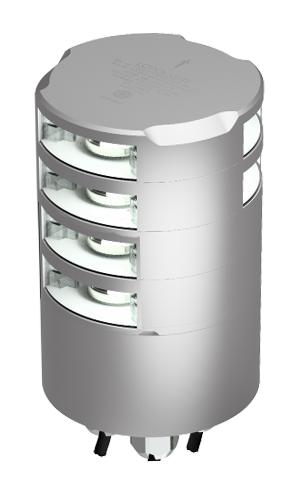Lopolight NL301-105ST+112G2ST-CD 3nm Double Stern+ 3nm Double 360° White, Silver Anodized