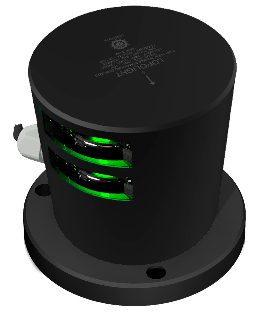 Lopolight NL301-108ST-PRO 3nm Starboard, Double, Black Anodized