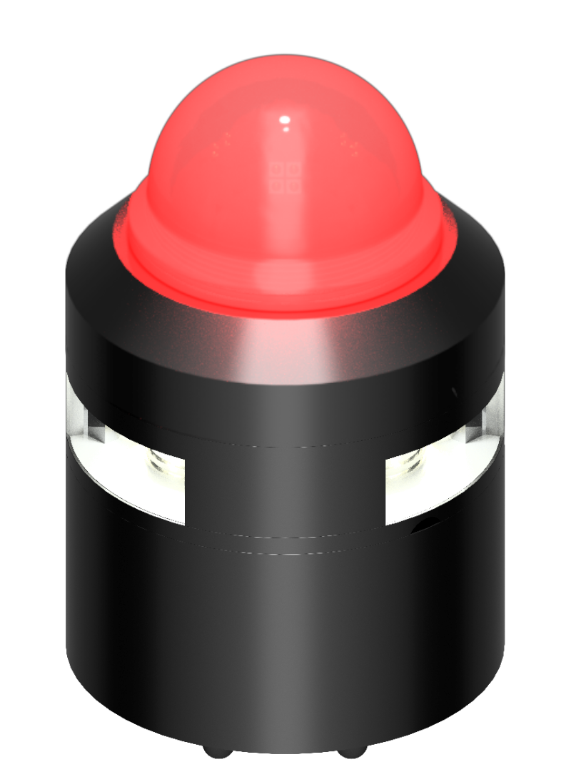 Lopolight NL301-411+200-012G2S-B Red Obstruction + 360° White/strobe, Black
