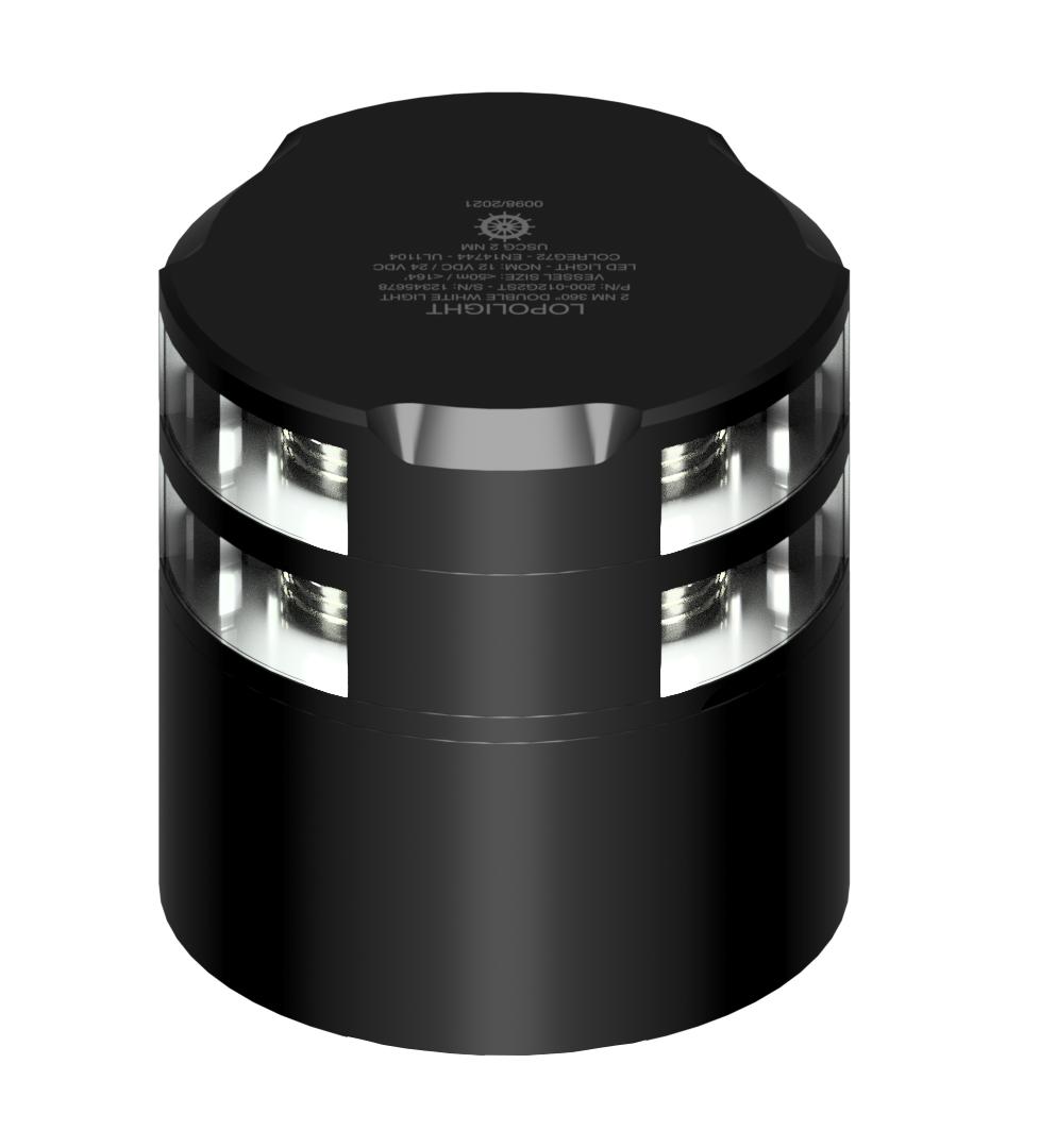 Lopolight NL201-012ST-B-CD 2nm 360° White, Double, Black with Conn & Alu-base CD (lopolight.com image)