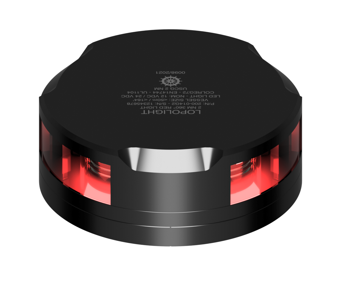 Lopolight NL201-014-FB-B 2nm 360° Red, Black Anodized with FB Base