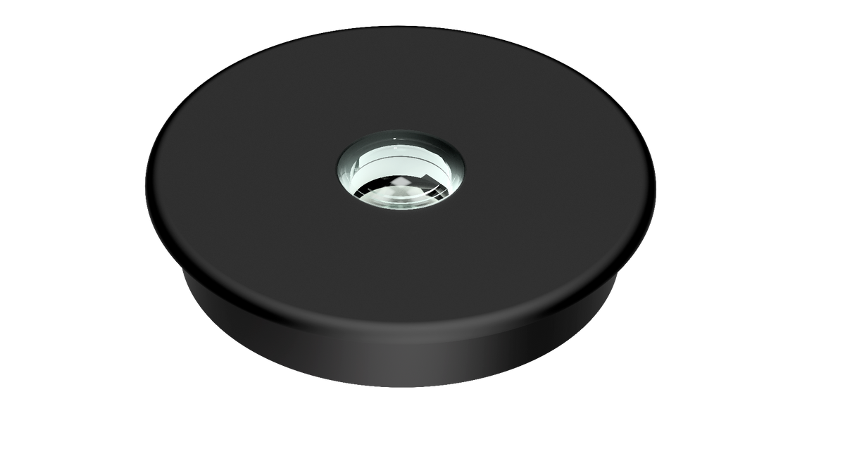 Lopolight NL400-221-B Decklight, White/White/Red Light, Flush Mount, Black