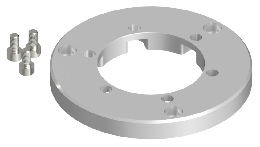 Lopolight NL400-401 Circular Baseplate for Horizontal Mount Lights Aluminium