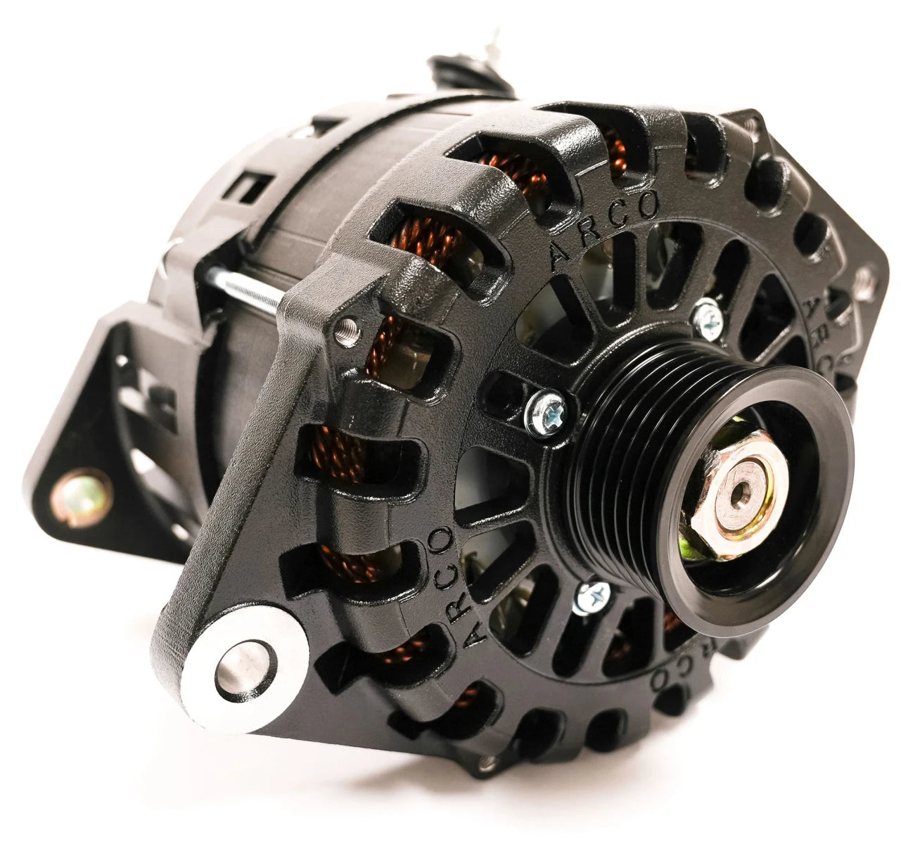 ARCO Alternator - 24V 4kW DF315 - Dual Foot 3.15" - Side Battery Post - Externally Regulated - Isolated Ground - 49mm K6 Pulley - 4402