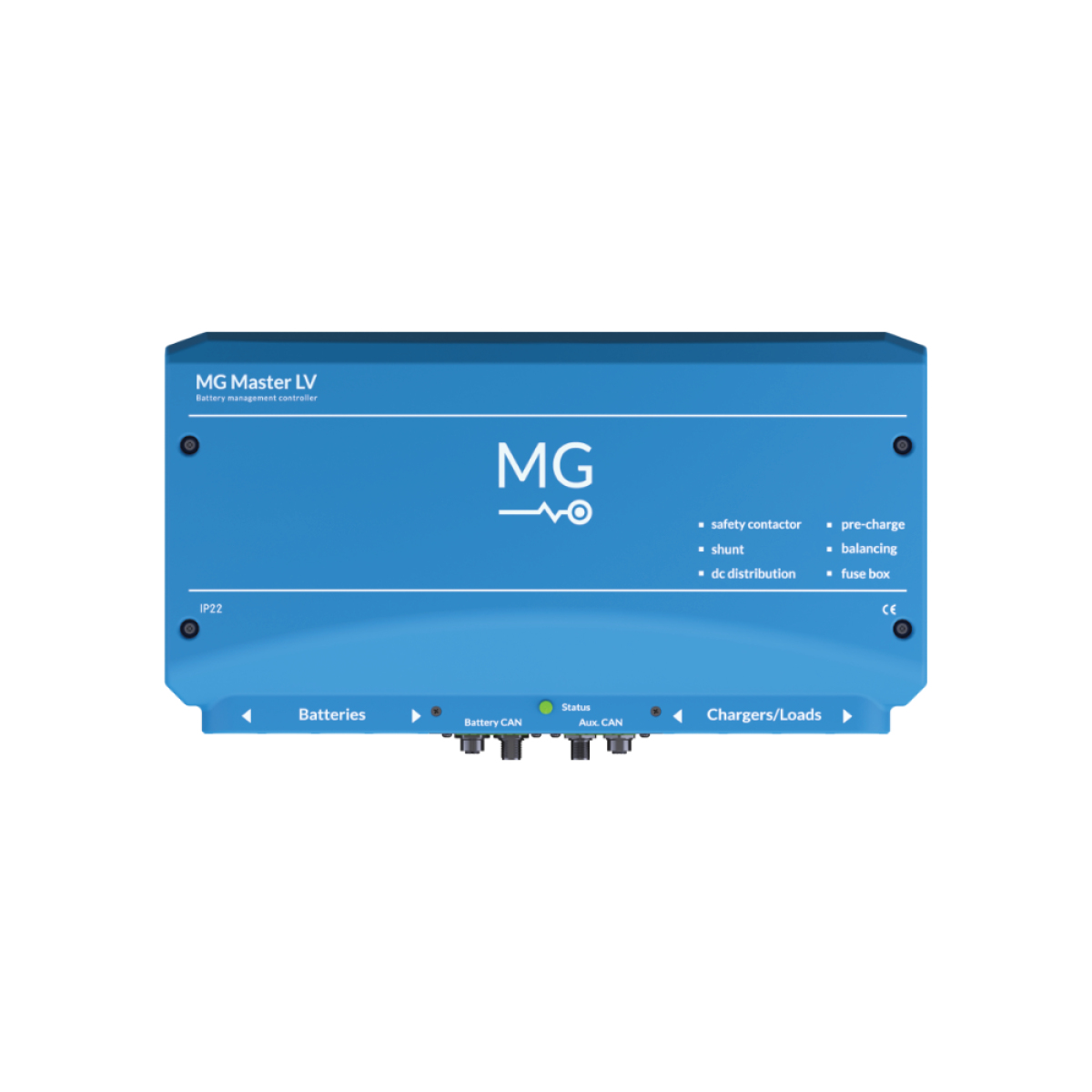 MG Energy Systems Low Voltage Master BMS. 24-48V. 1000A - M12 and RJ45 CAN Connection