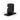 Fusion 010-13101-20 flat mount bracket, angled view of black pole socket and base plate with Fusion lettering