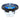Fusion 010-02774-11 10in sports grey CRGBW subwoofer, side view lit blue with white rear basket