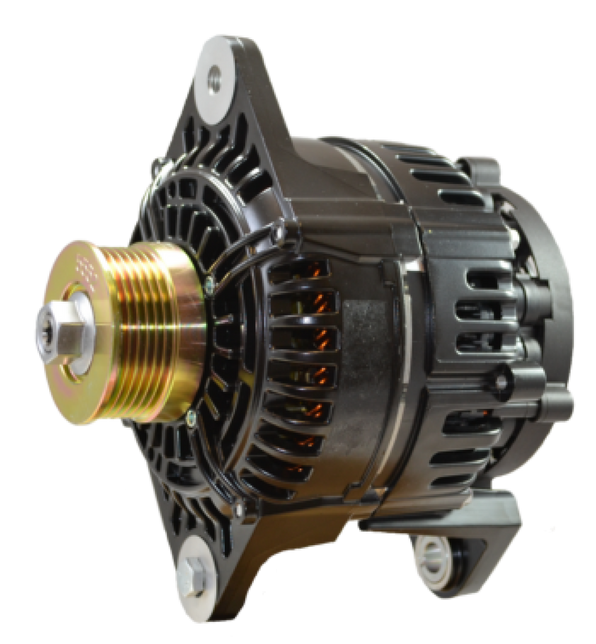 Alternator, 97XD Series, 190A, 24V, Saddle Mount (Dual Foot), 4in, K6 Serpentine*, J-180-Style Mounting