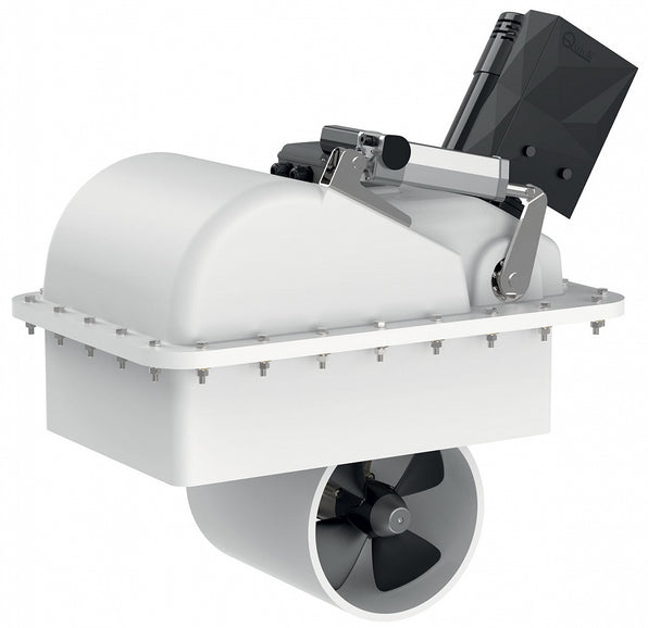 Quick FGBTR3030048A00 BTR3030048 retractable bow thruster 300kgf 48V version A00, white housing, black motor, arms, tunnel