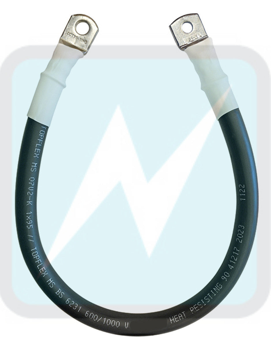 Shunt to Battery DC Link Cable - 0.5m - Ring: 10mm + 6mm