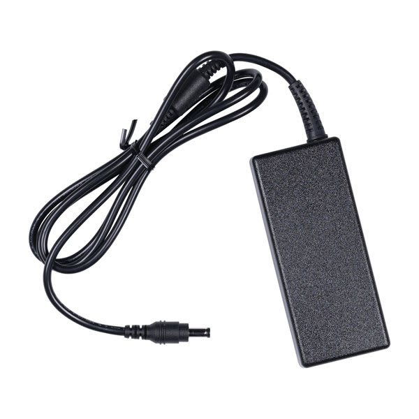 Garmin AC adapter 010-13074-00, black power supply with a coiled lead and round plug