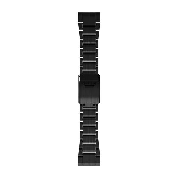 Garmin QuickFit 26 watch band 010-12580-00 in Carbon Gray DLC titanium, closed bracelet with clasp