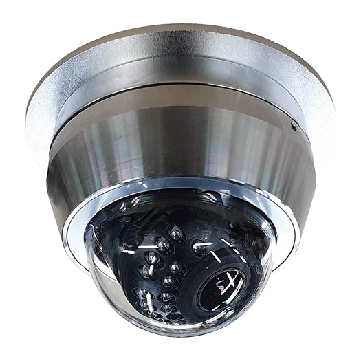 Iris IRIS485 IP vari-focal stainless dome camera, white