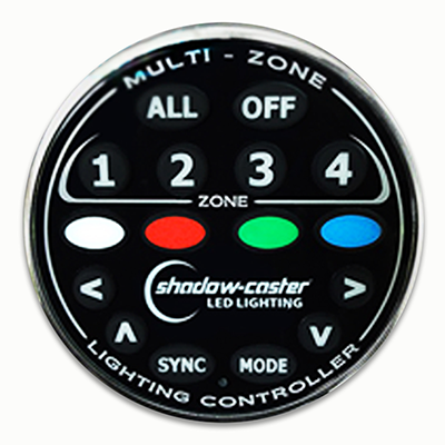 Shadow-Caster SCM-ZC-REMOTE Add-On or Replacement 4 Zone Dash Remote for MZ-LC or SCM-LC series