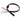 Garmin 010-11533-00 actuator power cable, coiled black lead with ferrite bead, coloured bare wires and blue plug