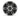 Fusion 010-02774-21 10in sports grey subwoofer, straight-on front view of the grille and cone