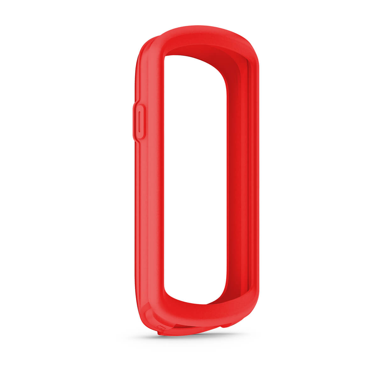 Garmin Edge 1040 red silicone case 010-13229-01, front view of the case frame shown on white