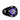 Fusion 010-02438-00 Signature Series 3 black wake tower speaker, chrome grille lit violet, side view