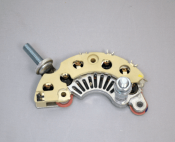 Rectifier kit for 6 series 12V smart ready isolated ground, 17-A-201-1, brass rectifier plate with finned heat sink and studs