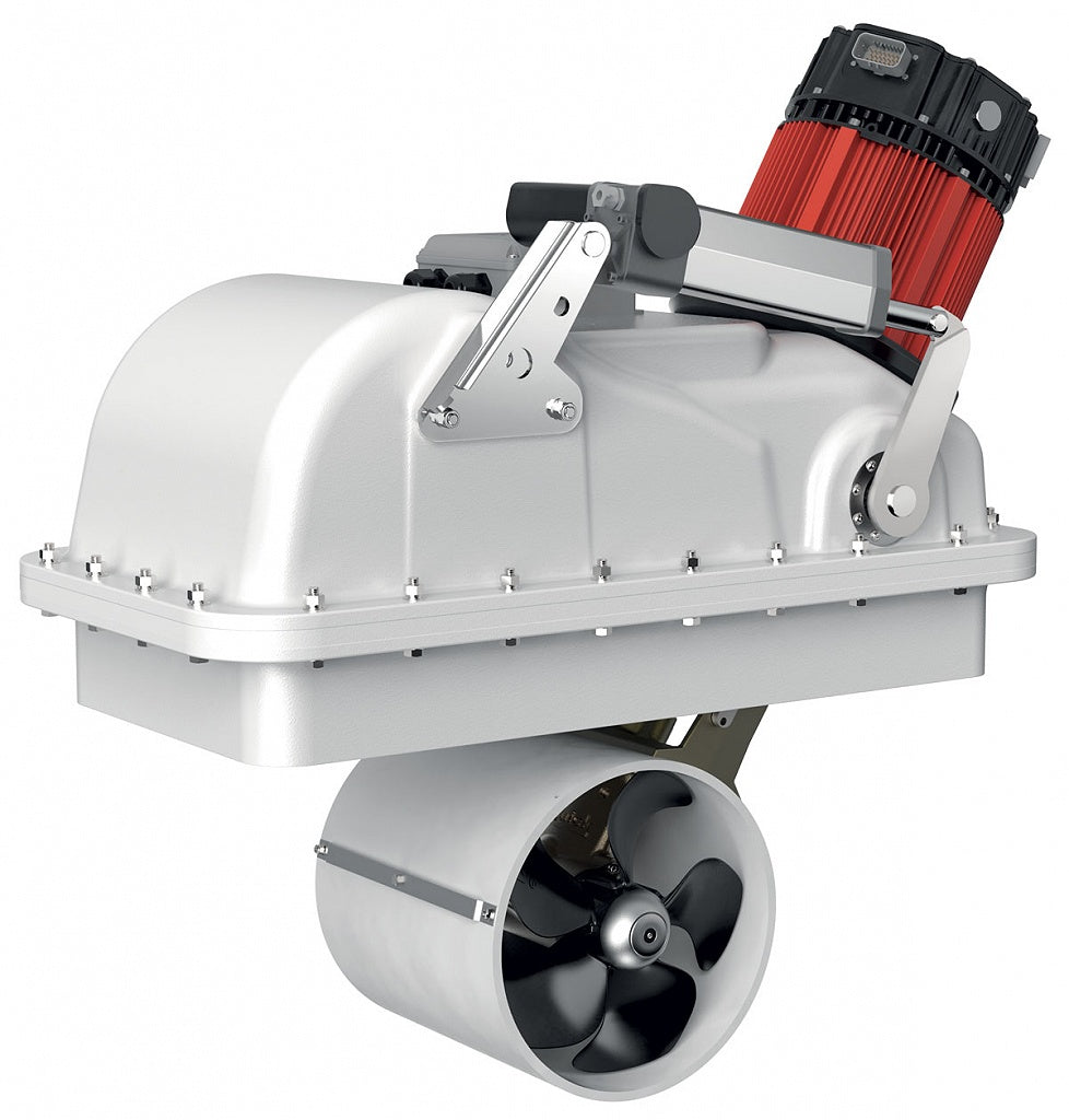 Quick FGBTRS251402B00 BTR QSY 250-140 retractable bow thruster 140kgf 24V ON/OFF, white housing, red motor, tunnel