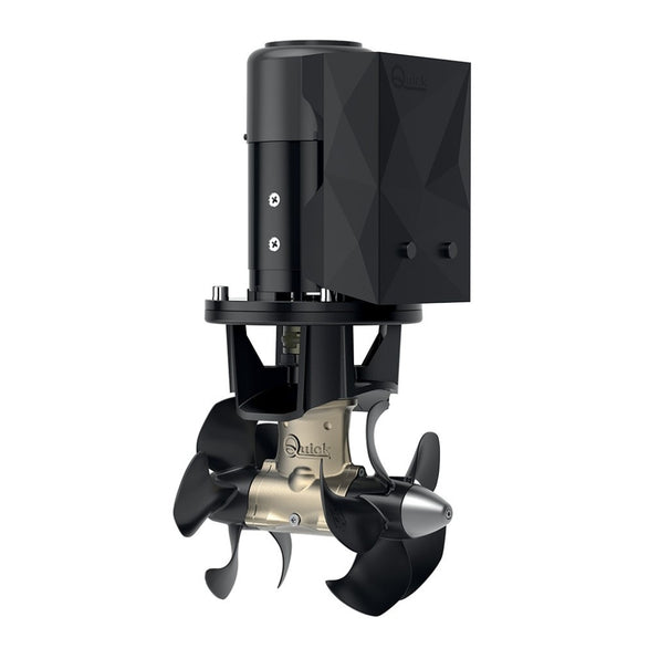 Quick FGBT25140240T00 BTQ2514024 bow thruster 140kgf 24V, black motor on bracket above twin props