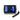 Garmin ECHOMAP Ultra 2 102sv 010-02879-01 with transducer, front view of blue sonar panes and black transducer