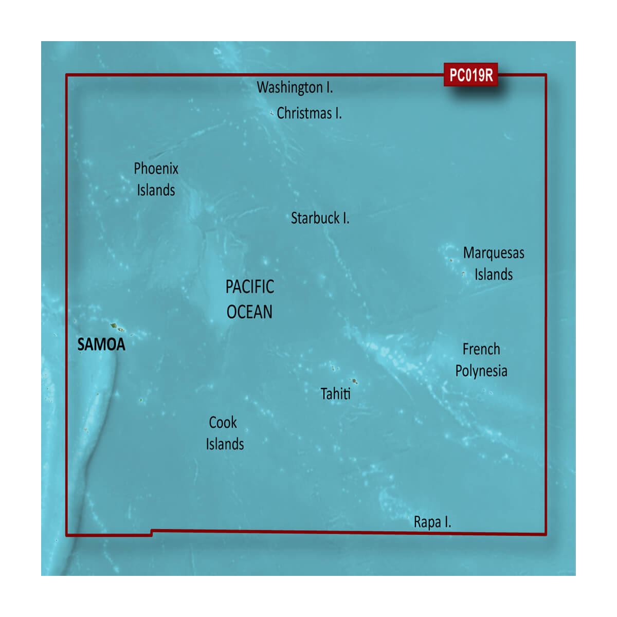 Garmin BlueChart g3 microSD card 010-C0866-20, coverage map of Polynesia from Samoa to French Polynesia