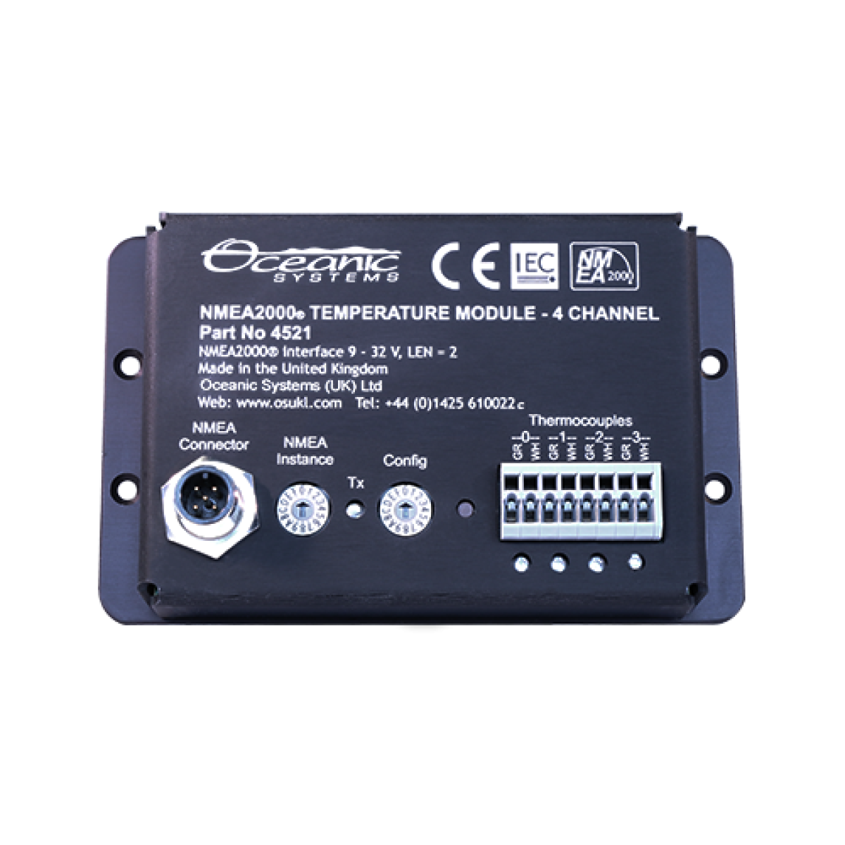NMEA2000 4 Channel Temperature Module