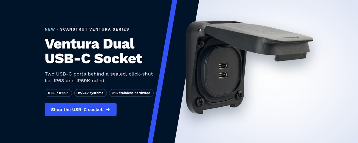 Scanstrut Ventura Series Dual USB-C Socket hero banner
