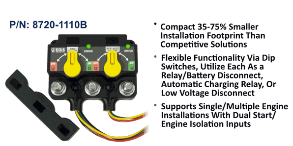 EGIS XD Flex 2 Relay + ACR Dual 500A 12/24V (DTM)