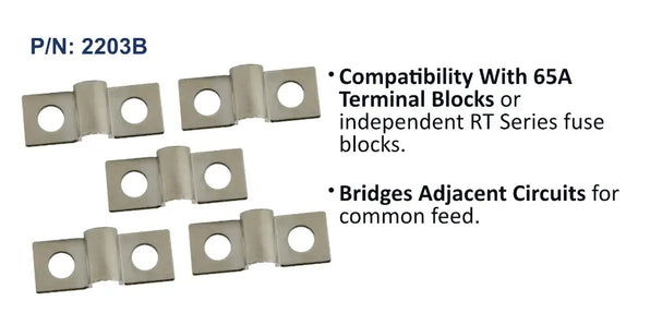 EGIS Terminal Block Jumpers for 65A Blocks, Pack of 5