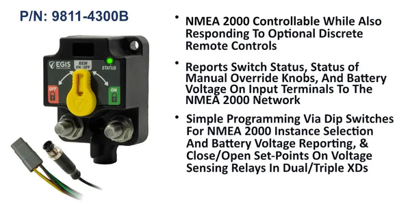EGIS XD NMEA 2000 ACR Single 500A 12/24V