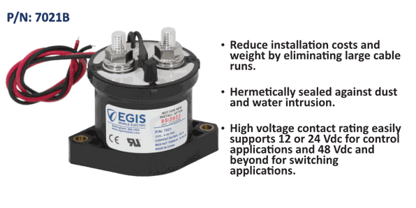 EGIS 500A Sealed Contactor 12/24V