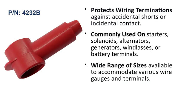 EGIS CableCap Stud Insulator, 4/0-3/0 AWG, Red