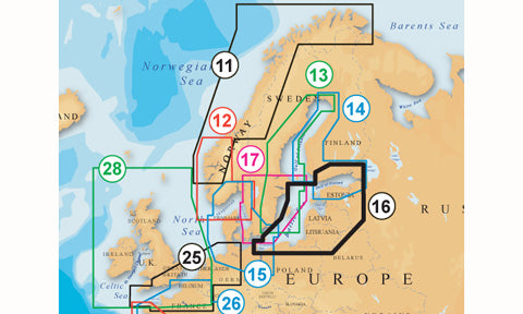Navionics Platinum Plus SD Card Preloaded with 16P Plus South Baltic