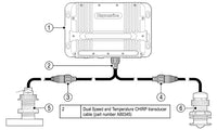 Raymarine CP450C, CP470 and CP570 Speed and Temperature Y Cable