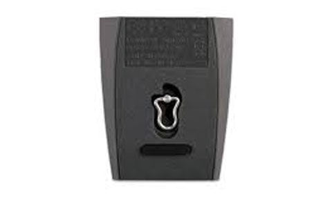 Garmin 010-11283-00 battery door replacement, black rear door with slot and tab shown from behind