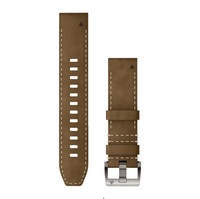 QuickFit® 22 Watch Bands, Leather/FKM hybrid strap, tundra/black