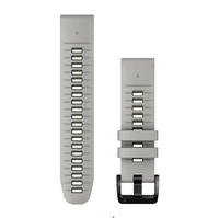 Quickfit 22 mm Watch bands, Fog Grey/Moss Silicone
