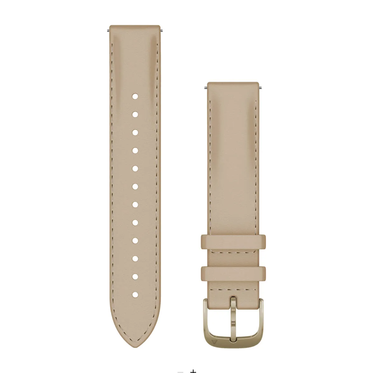 Quick Release Bands (18 mm), Light sand leather, cream gold hardware