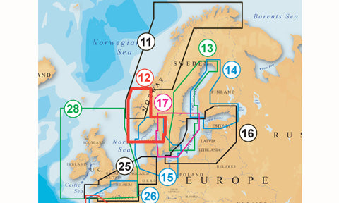 Navionics Platinum Plus Compact Flash Card Preloaded with 12P Plus Norway South-West