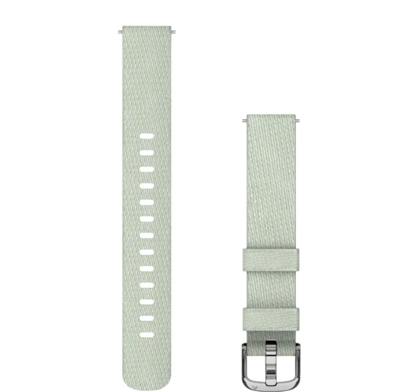 Lily® 2 Bands (14 mm), sage grey nylon, silver hardware