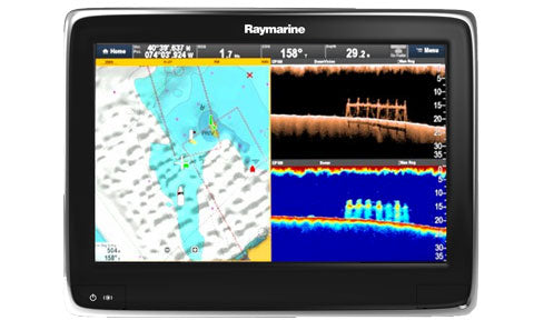Raymarine a128 12 Inch Touchscreen MFD, WiFi, DownVision and Navionics ROW Silver Chart