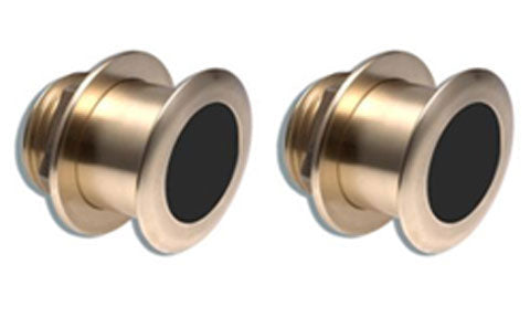 Raymarine B75L and B75M Bronze Thru-Hull CHIRP Transducers, 0 deg Tilt, with Y-Cable