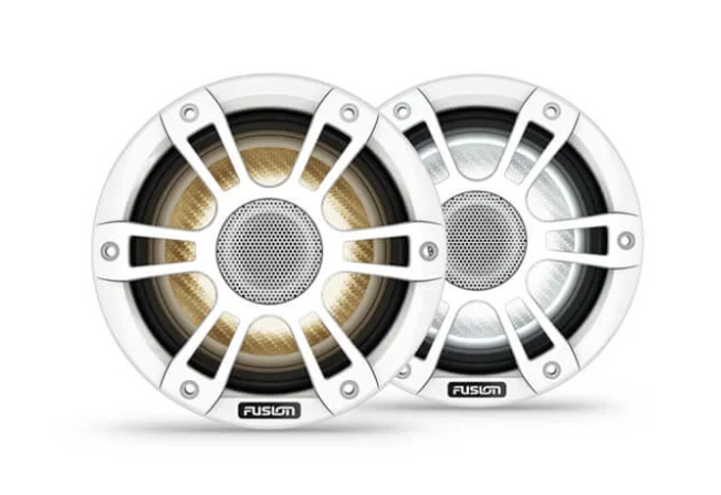 Fusion Signature Series 3i 8.8" 330-watt Coaxial Sports White Marine Speakers w/CRGBW (Pair)