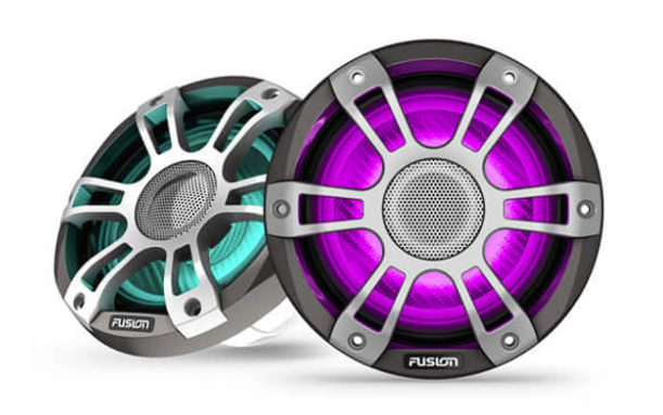 Fusion Signature Series 3i 8.8" 330-watt Coaxial Sports Grey Marine Speakers w/CRGBW (Pair)